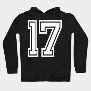 Numbers 17 for a sports team, group, or community Hoodie